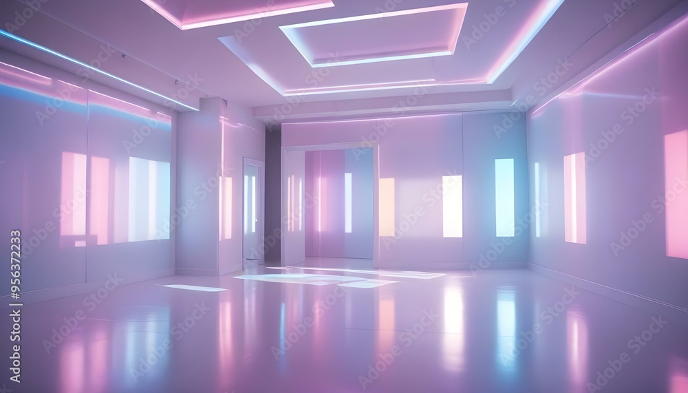 Fototapeta premium Photo interior modern design room 3d illustration