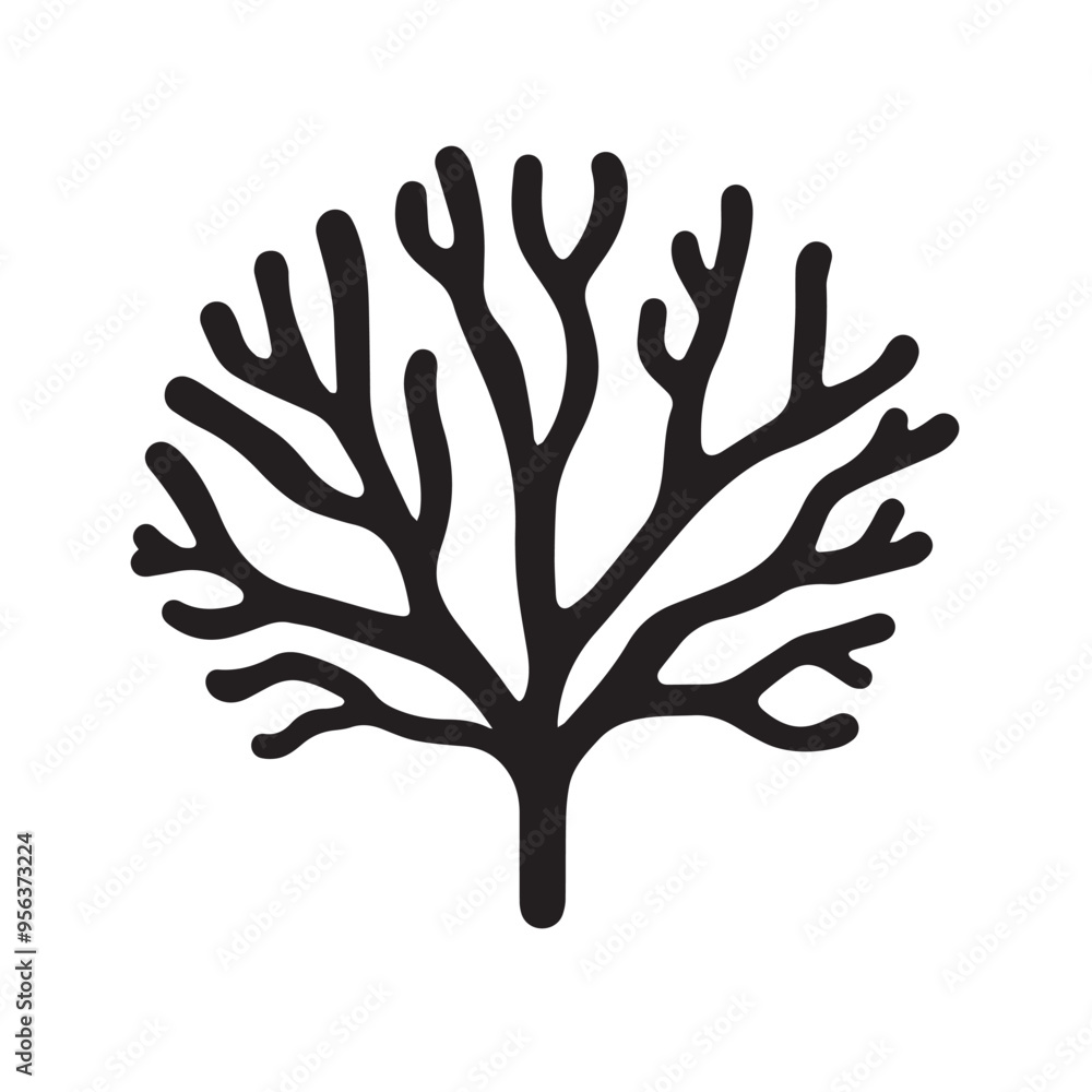 Coral in cartoon, doodle style . Image for t-shirt, web, mobile apps and ui. Isolated 2d vector illustration in logo, icon, sketch style, Eps 10, black and white. AI Generative Coral in cartoon, doodle style . Image for t-shirt, web, mobile apps and ui. Isolated 2d vector illustration in logo, icon, sketch style, Eps 10, black and white. AI Generative