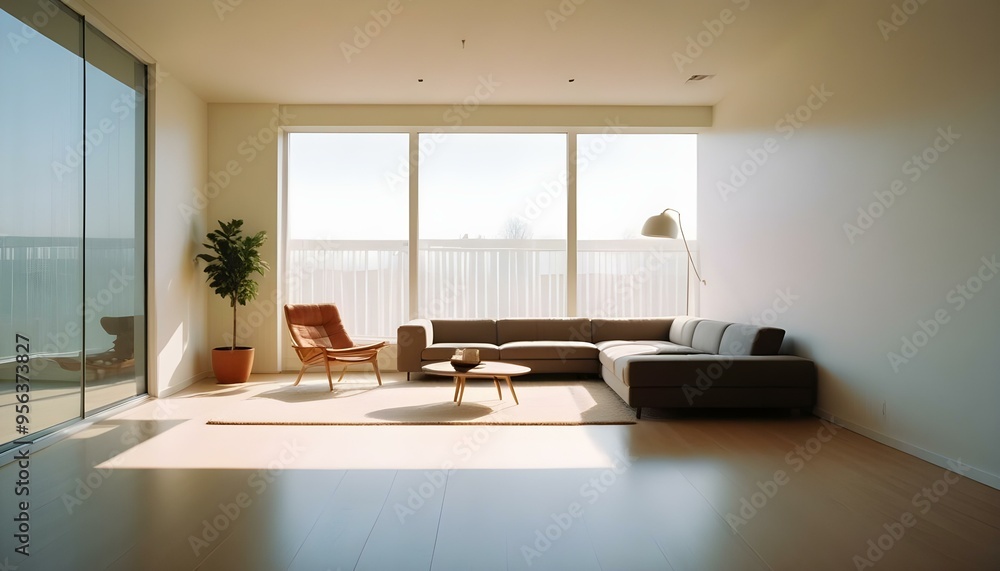 Fototapeta premium Photo interior modern design room 3d illustration