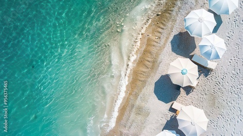 Sea, sun and umbrellas, Coast from a threatening point of view, Black Beach photo