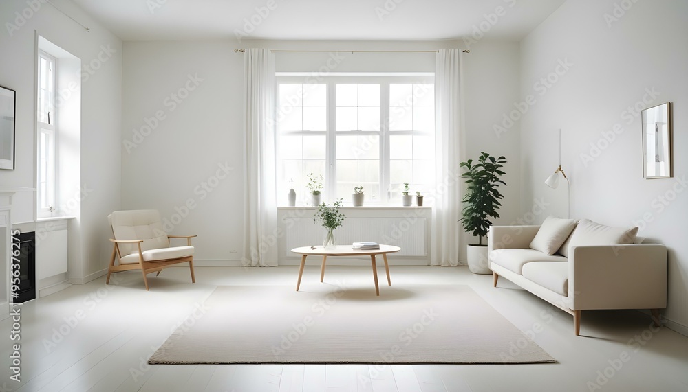 Fototapeta premium Photo interior modern design room 3d illustration