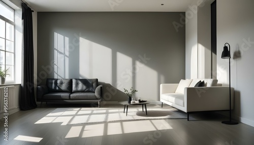 Photo interior modern design room 3d illustration
