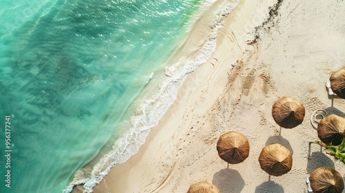 Sea, sun and umbrellas, Coast from a threatening point of view, Black Beach photo