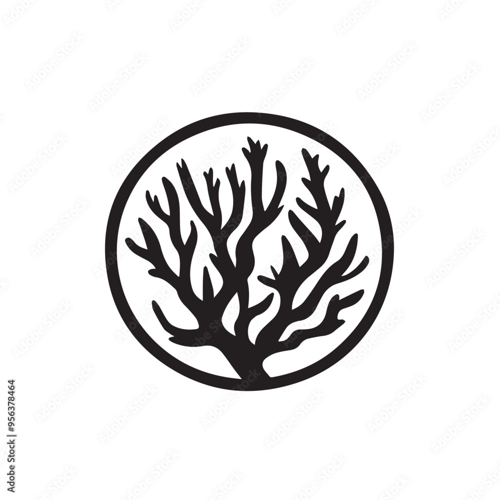 Coral in cartoon, doodle style . Image for t-shirt, web, mobile apps and ui. Isolated 2d vector illustration in logo, icon, sketch style, Eps 10, black and white. AI Generative Coral in cartoon, doodle style . Image for t-shirt, web, mobile apps and ui. Isolated 2d vector illustration in logo, icon, sketch style, Eps 10, black and white. AI Generative