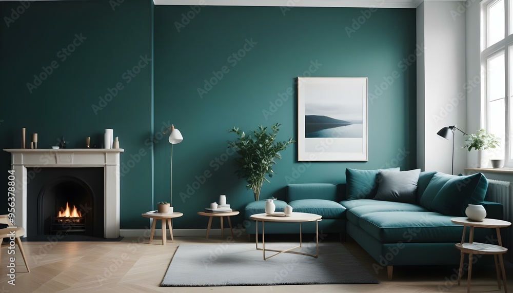 Photo interior modern design room 3d illustration Photo interior modern design room 3d illustration