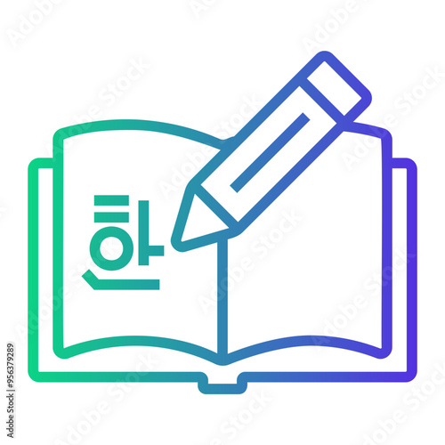 essay Line Gradient Icon