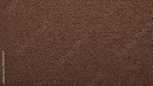 Close-up texture of brown, woven carpet.