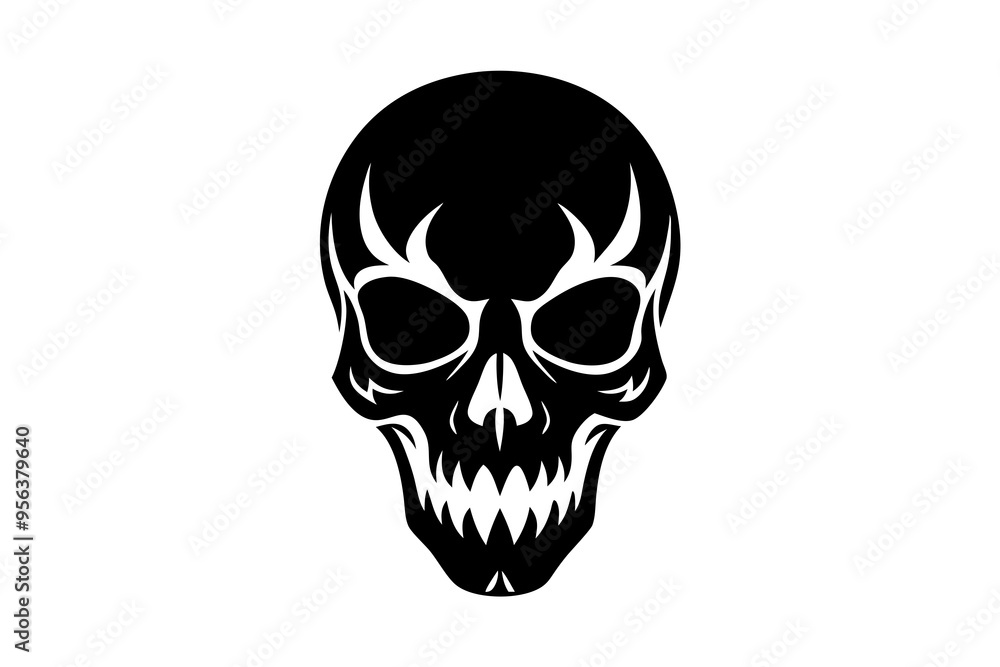 Skull, bone, halloween icon. Vector illustration, flat design. Skull, bone, halloween icon. Vector illustration, flat design.