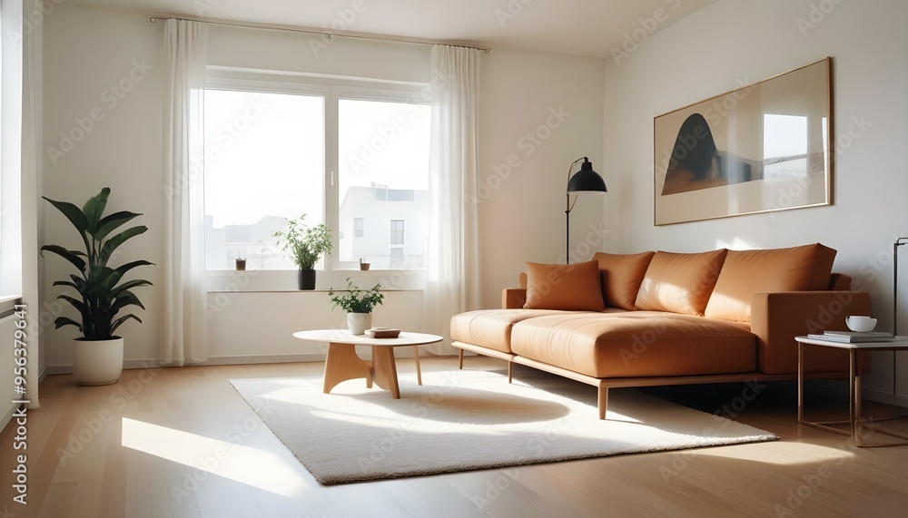 Fototapeta premium Photo interior modern design room 3d illustration