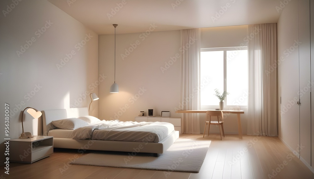 Fototapeta premium Photo interior modern design room 3d illustration