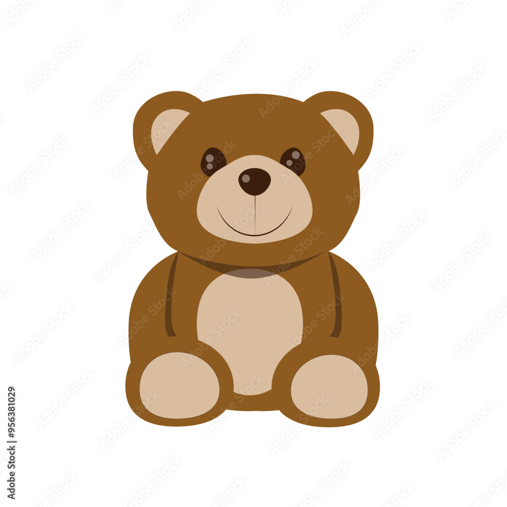 Bear cub. Cartoon cute wild animal. Simple vector drawing of a bear cub in a sitting position on a white background. Used for web design and printing. Bear cub. Cartoon cute wild animal. Simple vector drawing of a bear cub in a sitting position on a white background. Used for web design and printing.