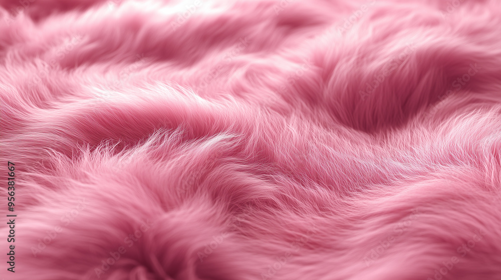 Fototapeta premium Pink plush fur background
