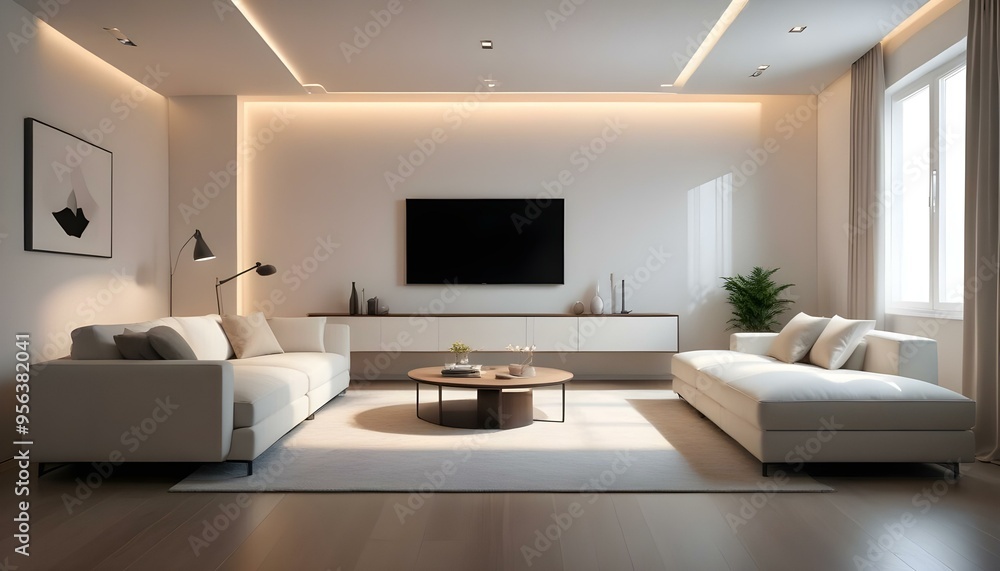 Fototapeta premium Photo interior modern design room 3d illustration