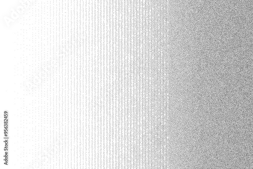 Tableau sur toile Vertical black parallel gradient noise stipple lines on a white background