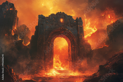 Fiery Gateway. photo