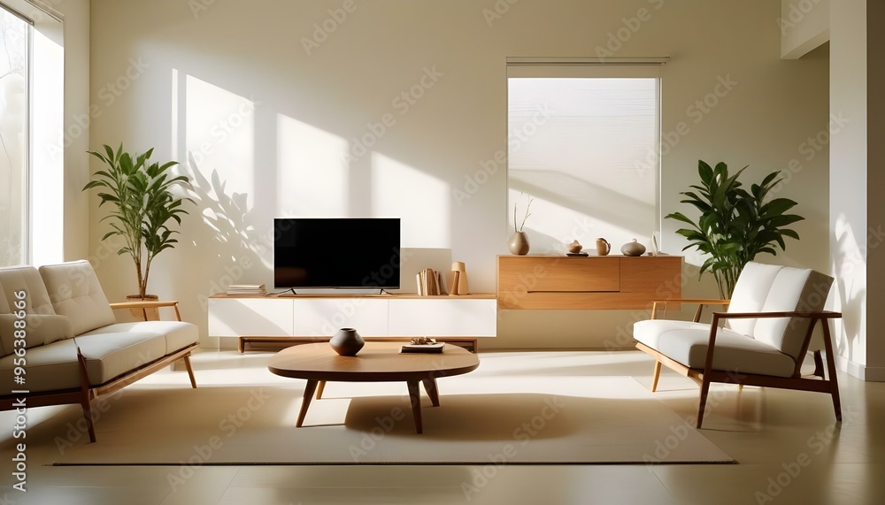 Photo interior modern design room 3d illustration Photo interior modern design room 3d illustration