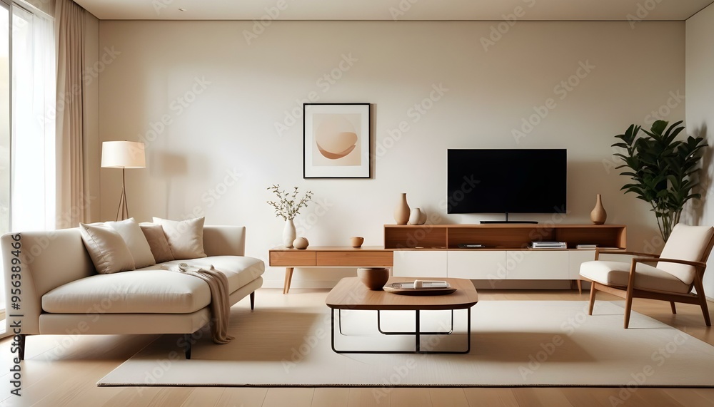 Obraz premium Photo interior modern design room 3d illustration