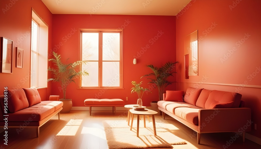 Photo interior modern design room 3d illustration Photo interior modern design room 3d illustration