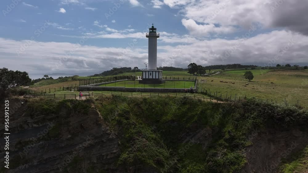 Faro de Luces en Asturias a vista de drone Faro de Luces en Asturias a vista de drone
