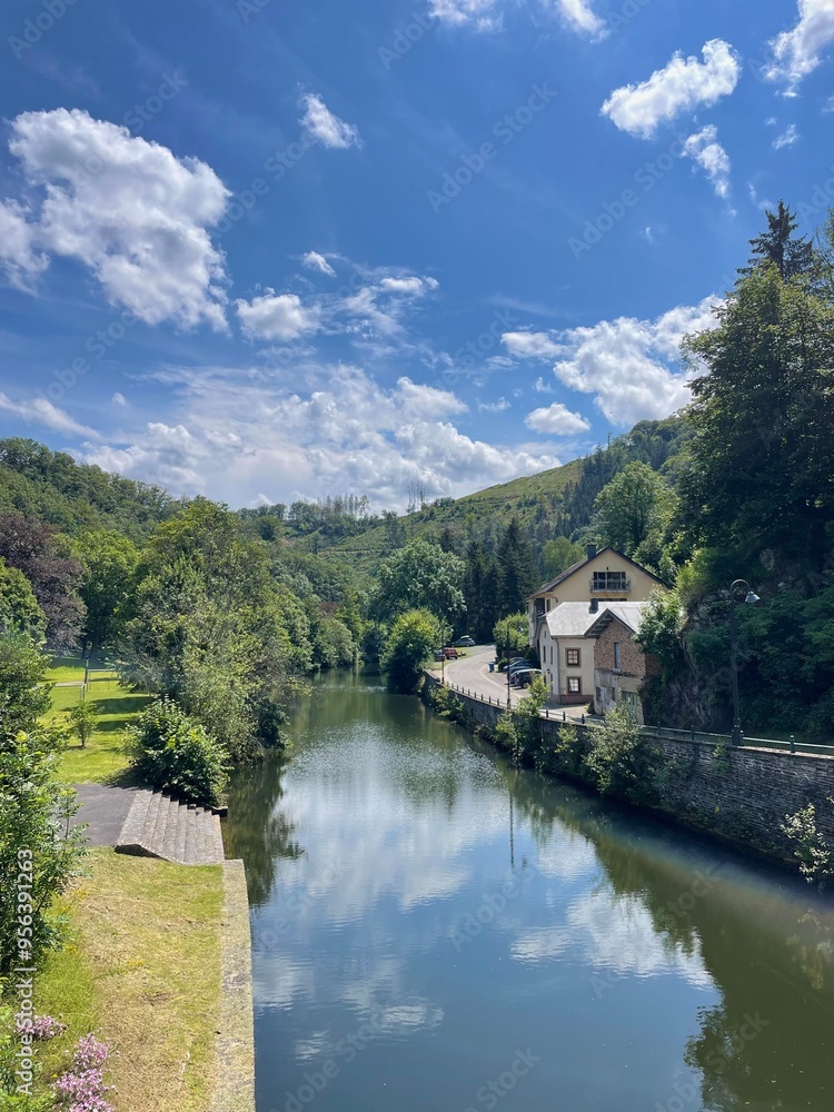 Fototapeta premium village on the river