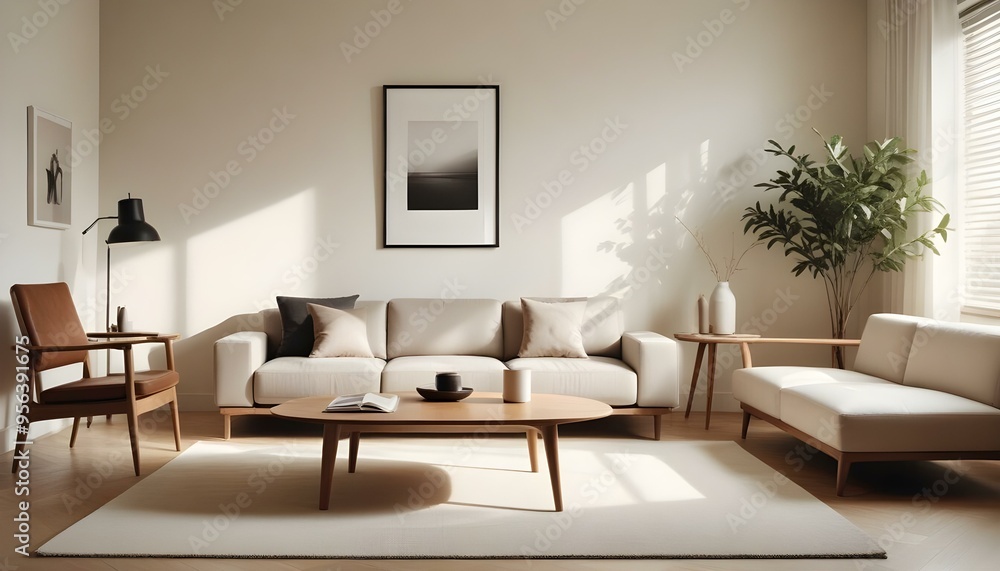 Photo interior modern design room 3d illustration Photo interior modern design room 3d illustration
