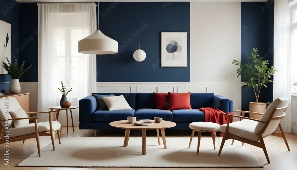 Photo interior modern design room 3d illustration Photo interior modern design room 3d illustration