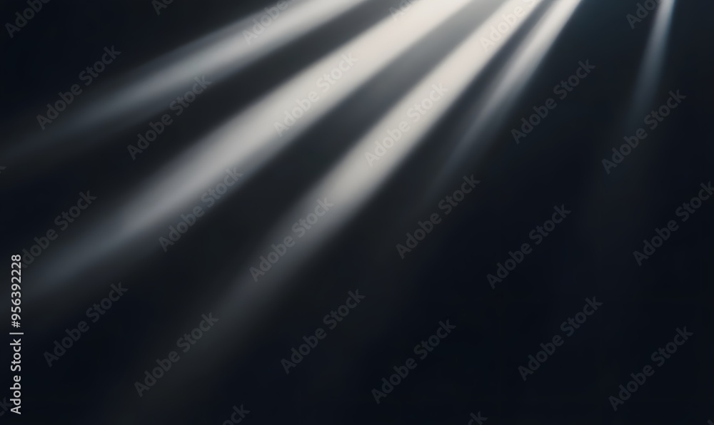 light rays coming from a lens on a black background, Generative AI light rays coming from a lens on a black background, Generative AI