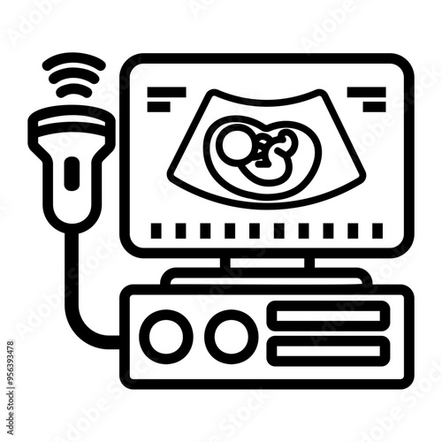 ultrasound Line Icon