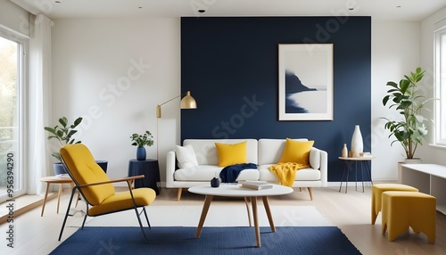 Photo interior modern design room 3d illustration