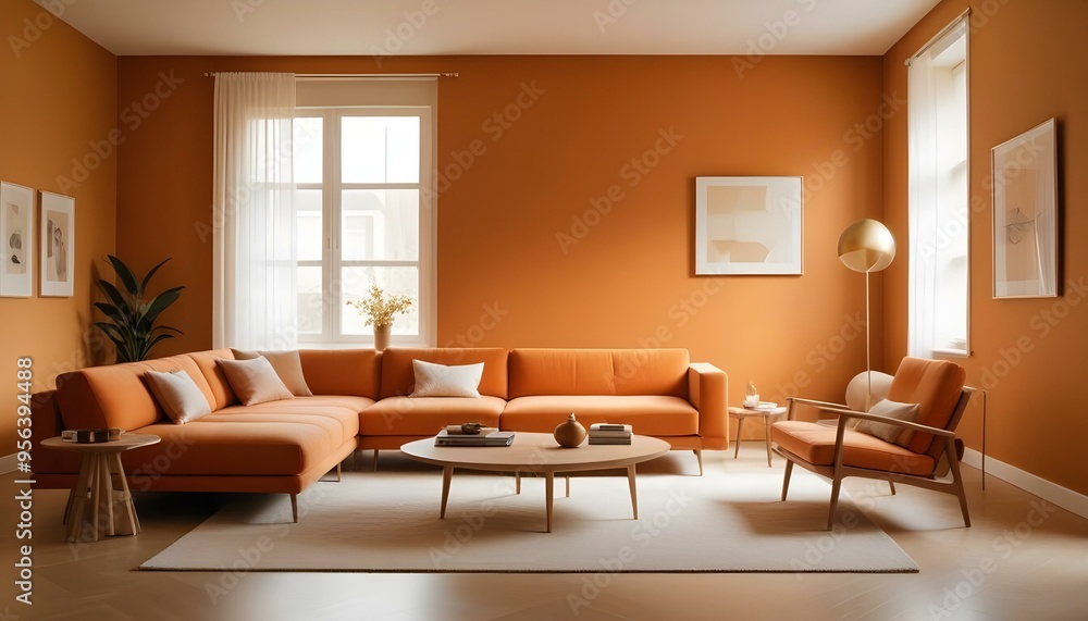 Fototapeta premium Photo interior modern design room 3d illustration