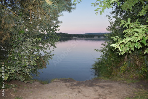 Panoramablick Steinberger See in der Oberpfalz  photo