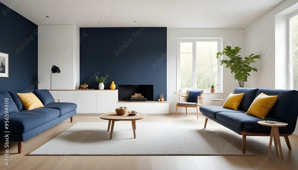 Photo interior modern design room 3d illustration Photo interior modern design room 3d illustration