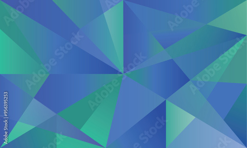 Colorful abstract polygonal background with blue gradients