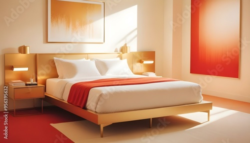 Photo interior modern design room 3d illustration