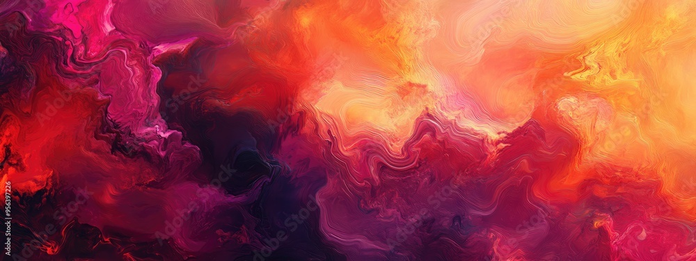 Photo of artistic texture banner, AI-generated abstract painting Photo of artistic texture banner, AI-generated abstract painting