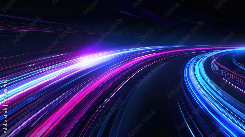 Abstract Light Trails of Speed and Motion Abstract Light Trails of Speed and Motion