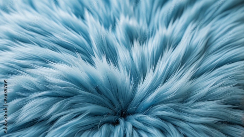 Obraz premium Close-up shot of soft, blue fur texture.