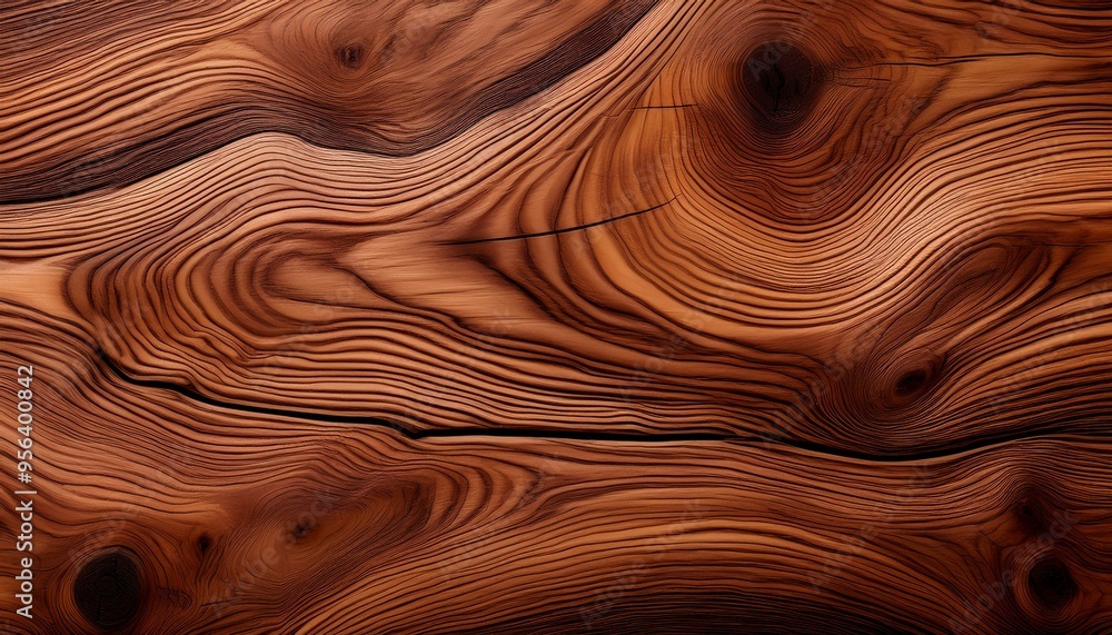 Fototapeta premium detailed core walnut wood with veins texture for furniture textures with details tile format repetitive pattern