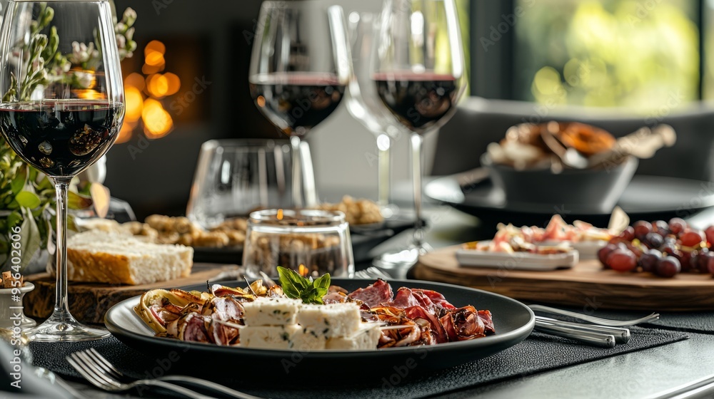 White Wine Glasses. Fine Dining. Starter Appetizers Canapé Hors d'oeuvre Amuse-gueule Antipasto. Elegant Table Setting. White Wine Glasses. Fine Dining. Starter Appetizers Canapé Hors d'oeuvre Amuse-gueule Antipasto. Elegant Table Setting.