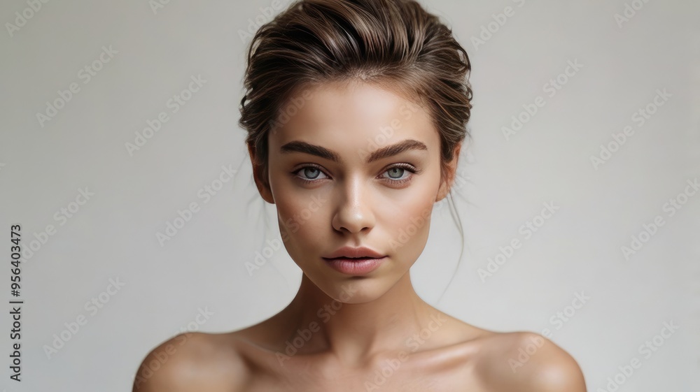 Hair Salon Female Model with Long Hair Hair Salon Female Model with Long Hair