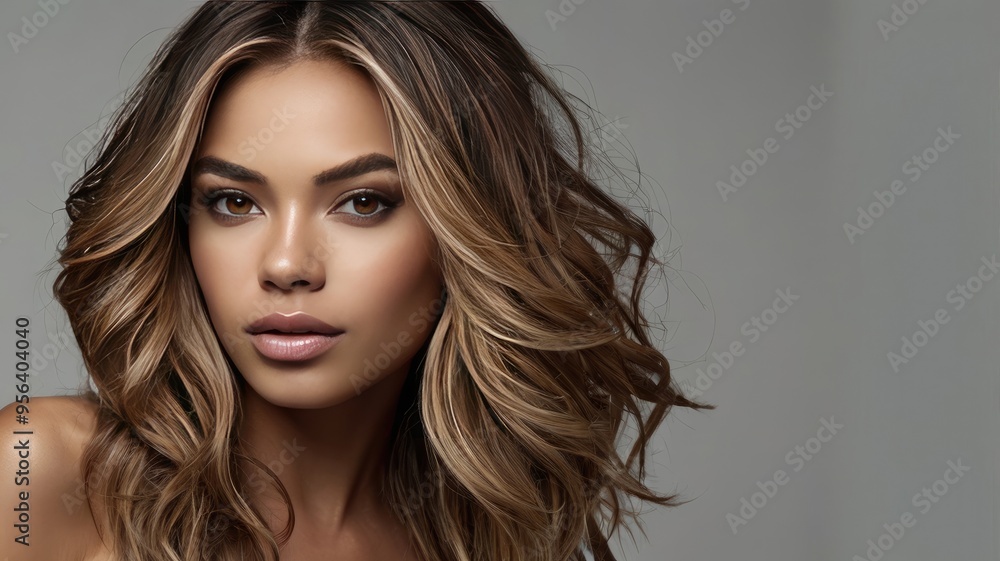 Hair Salon Female Model with Long Hair Hair Salon Female Model with Long Hair