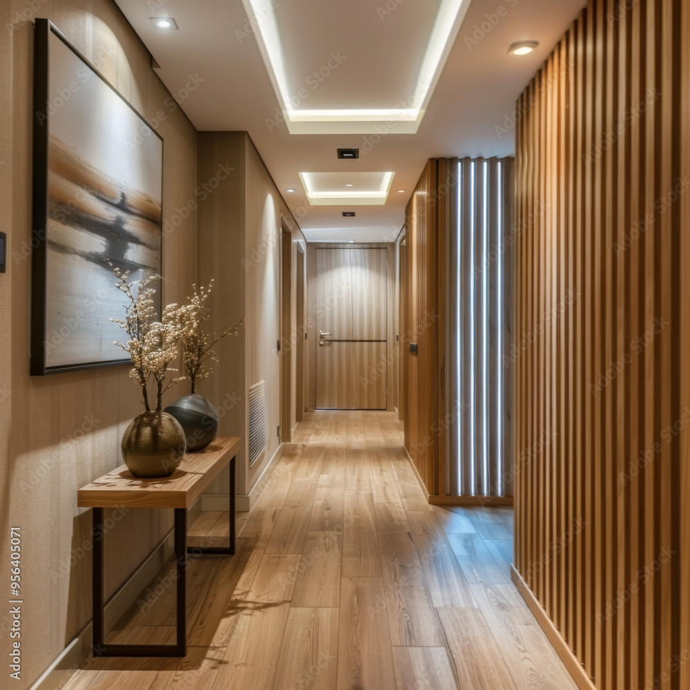 Fototapeta premium decoration and design in modern corridor