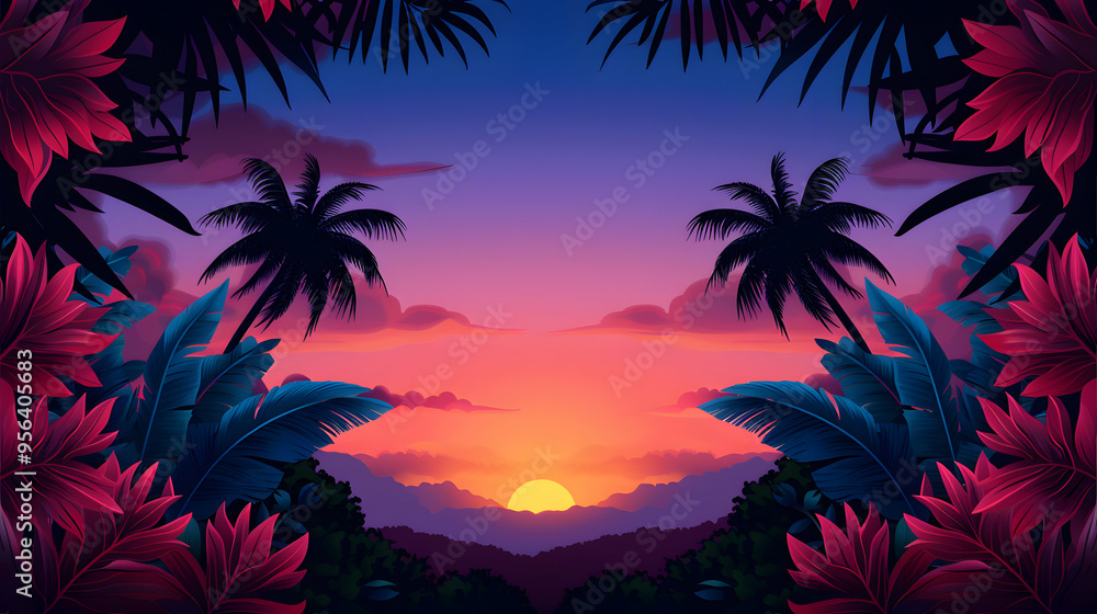 Obraz premium Cartoon Illustration Background Hand Drawing.