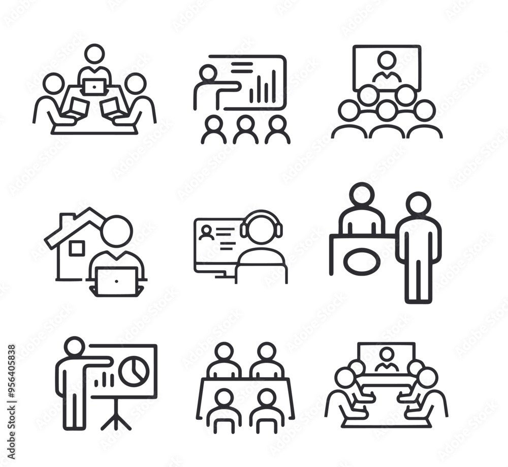 business meeting icons vector design
Vector business meeting icons vector design
Vector