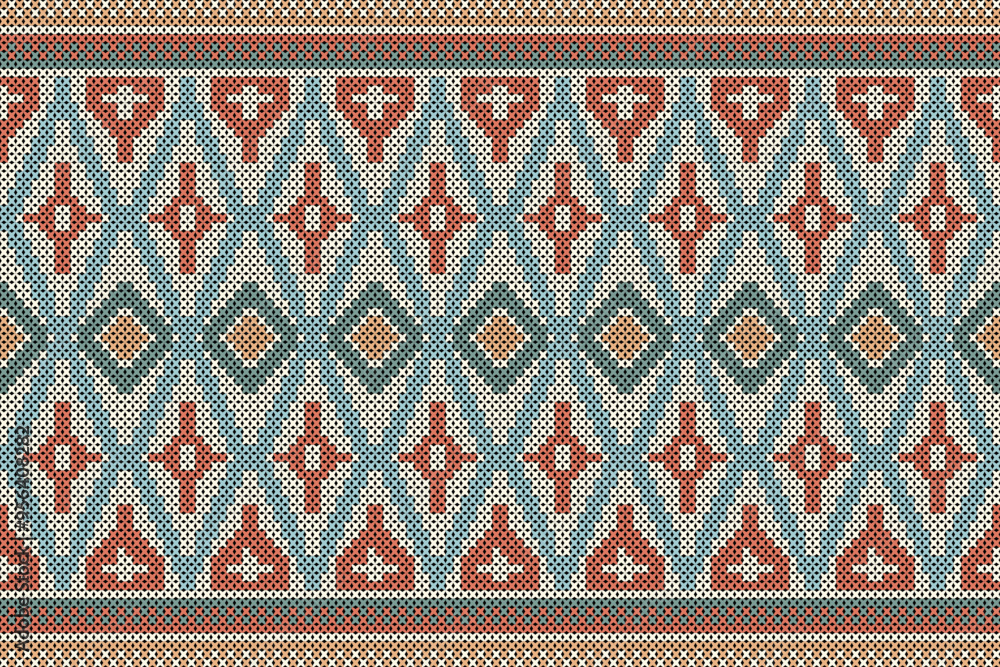 Festive Sweater Design. Seamless Knitted Pattern Festive Sweater Design. Seamless Knitted Pattern