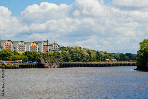 Newcastle UK: 28th June 2024: Galeon Andalucia is docked at Spillers Wharf photo