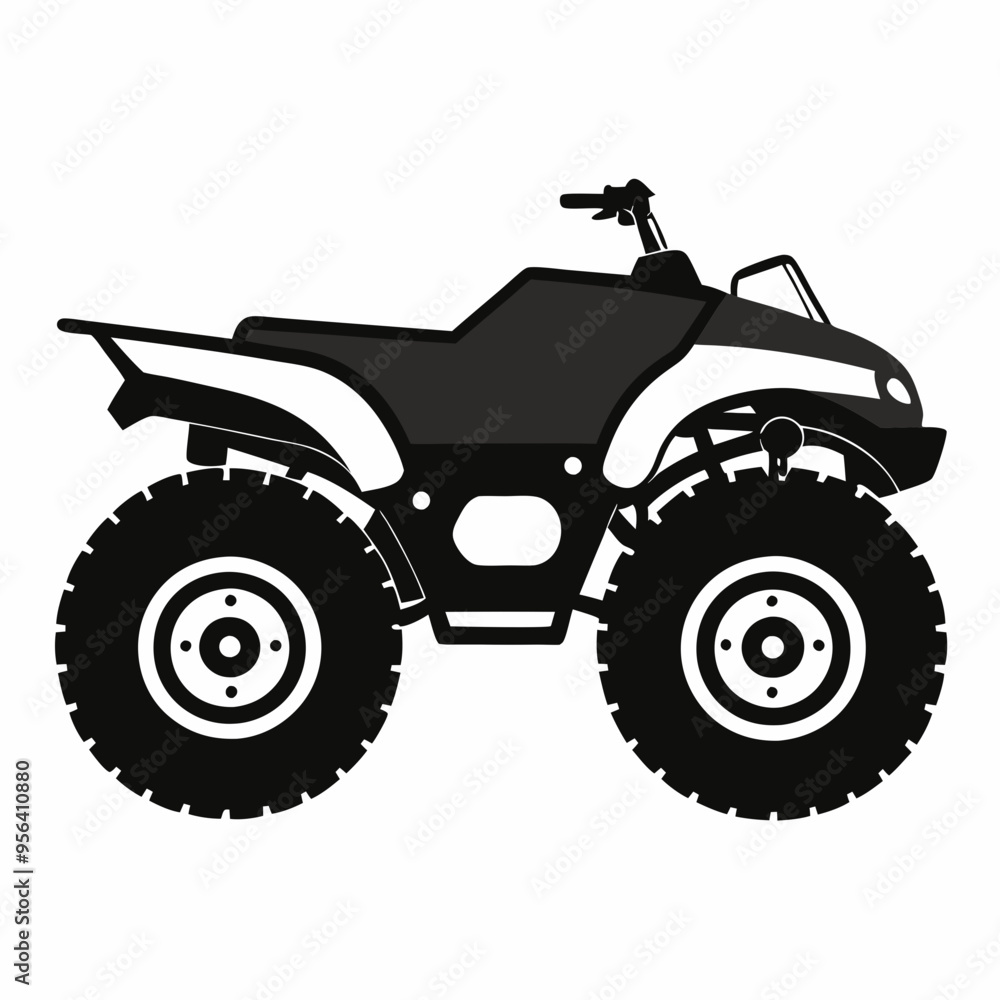 Quad bike Black silhouette Quad bike Black silhouette