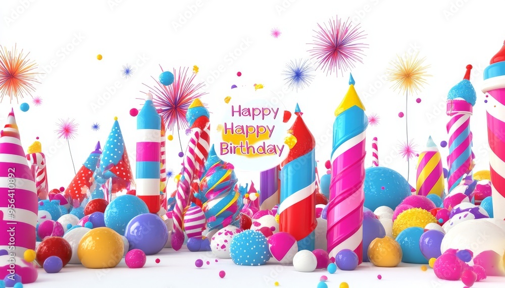 Obraz premium Colorful Birthday Celebration.