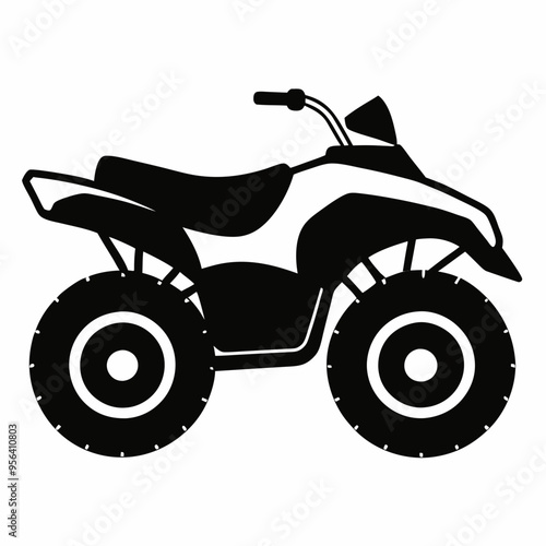 Quad bike Black silhouette