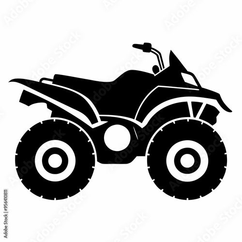 Quad bike Black silhouette
